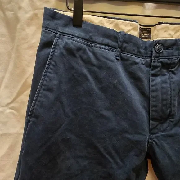 J. Crew Broken In dark blue casual pants 32x32 100% cotton actual waist 34" - Picture 4 of 9